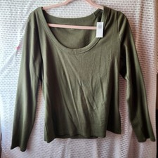 Old Navy Olive Green Knit Pullover Scoop Neck Sweater Women's XL