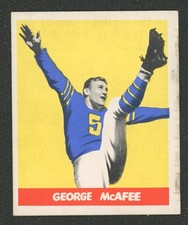 1948 Leaf #19 George McAfee Chicago Bears RC ROOKIE HOF  ~ VG/EX