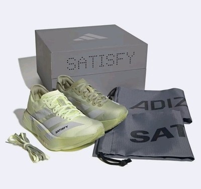 Satisfy X Adidas Adizero Adios Pro 4 Tent Green mens size 11.5