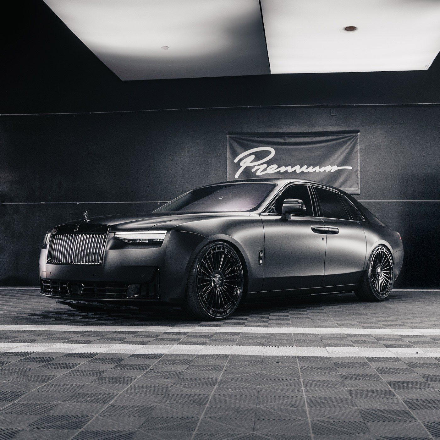 22" MV Forged MVF40 Black Concave Wheels Rims Fits Rolls Royce Ghost