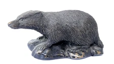 Bronzed Resin Badger Figurine by Dutt & Panter Arts Barnstaple Devon