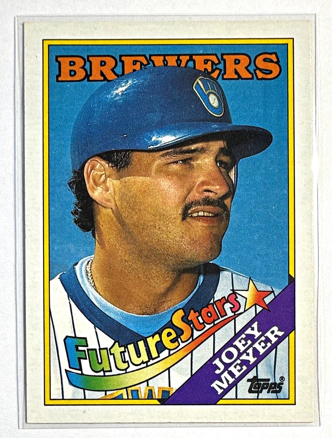 1988 Topps Future Stars Joey Meyer #312 Milwaukee Brewers (RC) Major League MLB