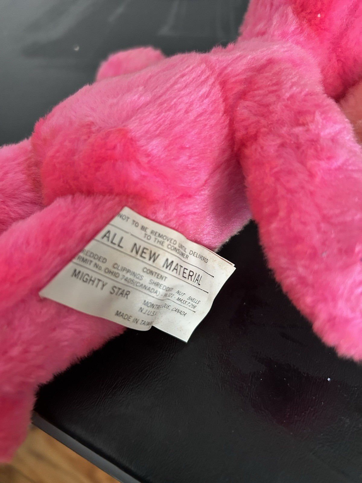 Vintage Pink Panther Plush 1980 Mighty Star Retro Stuffed Animal USA 11” thumbnail 3