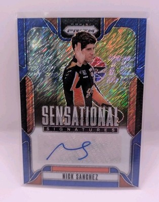 Nick Sanchez 2025 Prizm FOTL Blue Shimmer Auto #'ed 4/4 Sensational Signatures