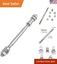 Gold Steel Bicycle axle 154mm/6.06inch Multi-Speed Front hub axle 3/8inch Bic...
