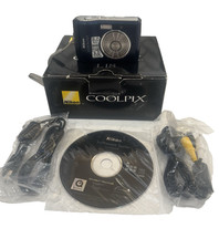 Blue Nikon COOLPIX L18 8.0MP Digital Camera Zoom w Cables Software Tested Works