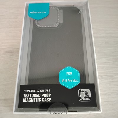 NillKin IP15 Pro Max Textured Prop Magnetic Case-New, Black