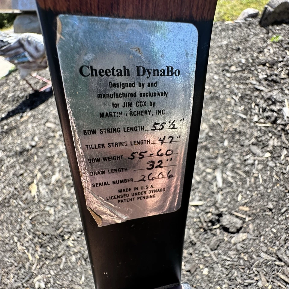 Vintage 70s Martin Archery JIM COX CHEETAH DYNABO Compound Recurve Bow RT. Hand - Image 3 of 4