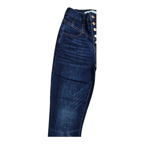 Celebrity Pink Juniors Women's Jeans 0/24 Button Skinny Curvy High Rise Blue - Picture 4 of 19