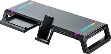 KYOLLY RGB Gaming Computer Monitor Stand Riser - 4 USB 3.0 Hub, 3 Length...