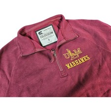 Colosseum Athletics ULM Warhawks Quarter Zip Pullover Maroon Mens Small Fleece