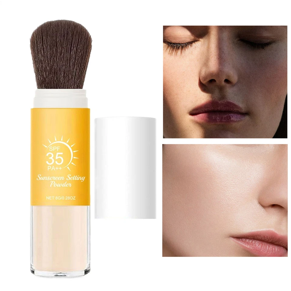 8g Oil Control Setting Powder Mineral Powder Sunscreen With SPF 50+ Sweat-proof - image 3 of 4
