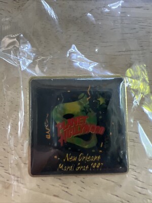 NEW! Planet Hollywood NEW ORLEANS Logo Lapel Pin - Mardi Gras 1991. VTG