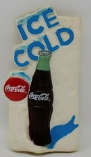 Vintage Coca Cola Rubber 3.5" Magnet - "Ice Cold" - 3D 1996 