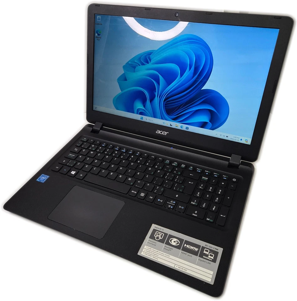 ACER Aspire ES1-533 15.6" Notebook Laptop Celeron N3350 1.1GHz 4GB 500GB Win 11 - Image 3 of 4