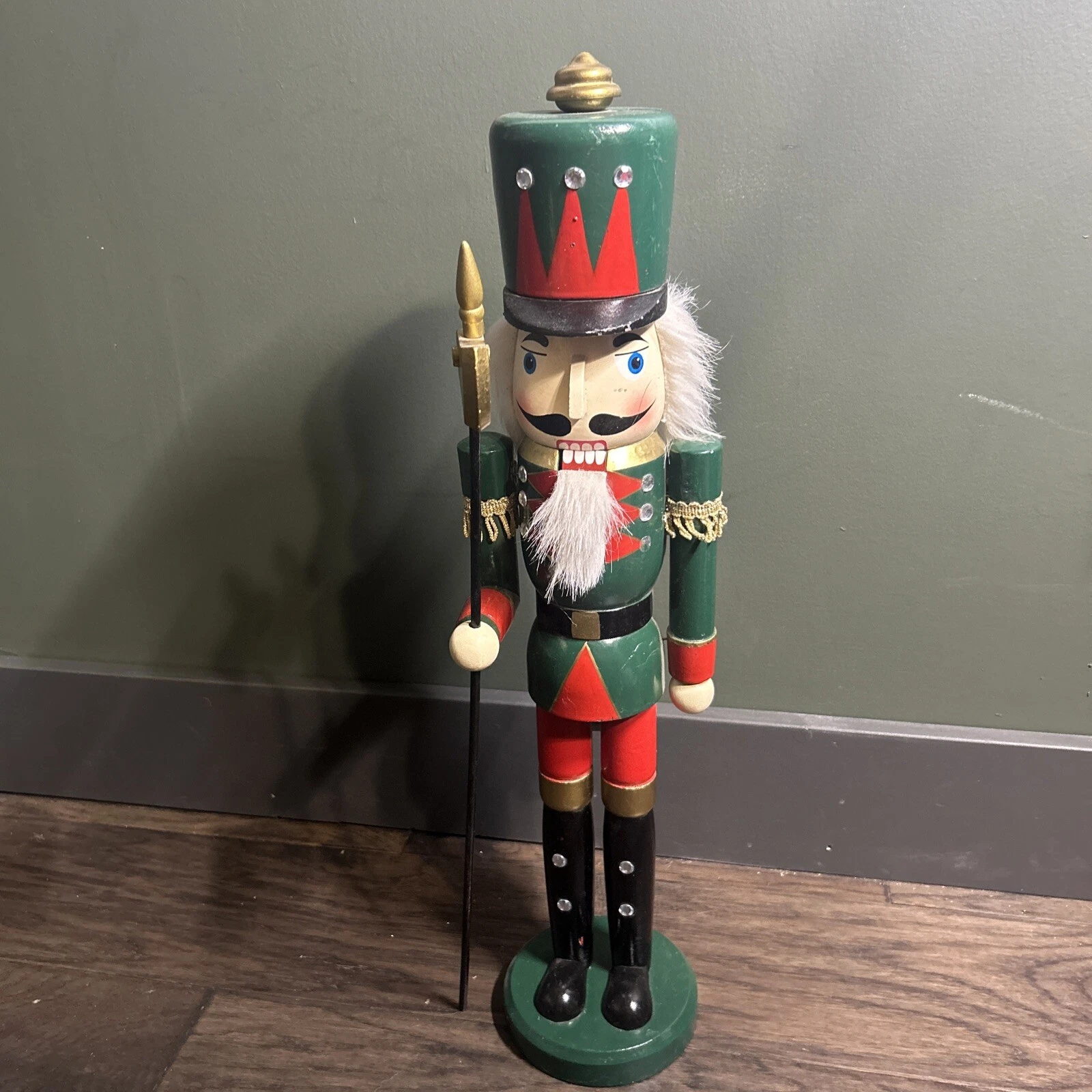 Christmas Nutcracker Wooden Holiday Decor 24” See Description