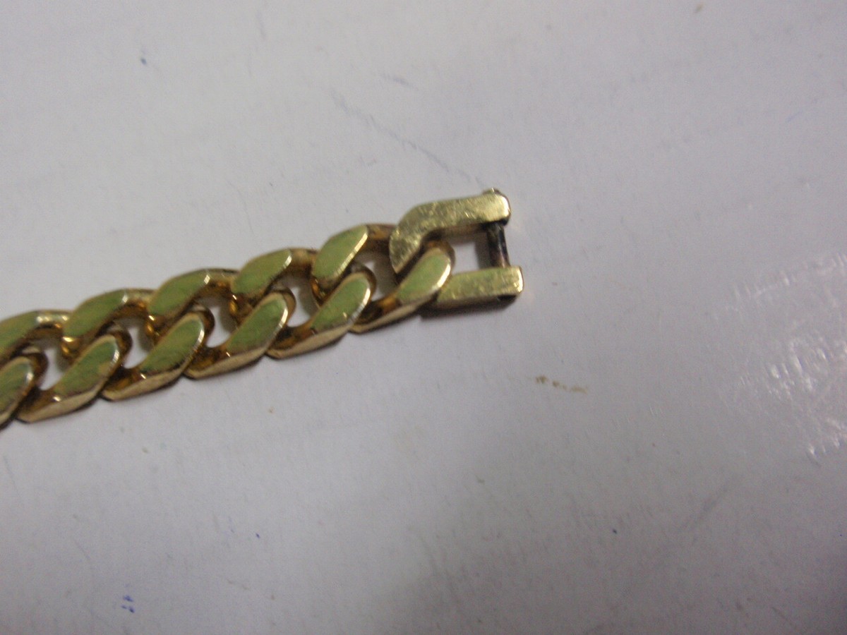 Hookend 7 1/4mm C Ring Goldtone Stainless Steel Watch Band