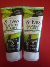 2 PACK ST. IVES BLACKHEAD CLEARING FACE SCRUB GREEN TEA 6.0 OZ