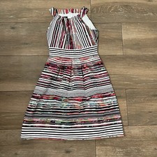 NINE WEST 4 'Tangerine Tango' Dress Pretty Pleated Pockets 39” Long Pretty