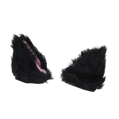 1 Paar Motorrad Plüsch Katze Ohren Form für Helm Dekor Schwarz Rosa