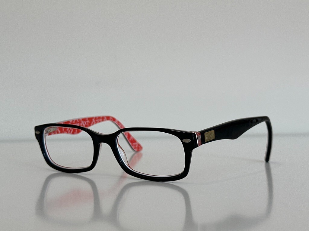 Ray Ban RB 5206 2479 Rectangle Black Red Eyeglasses Frame  display picture 1