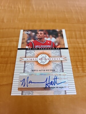 2003 Upper Deck UD Top Prospects Signs Success Marcus Hatten Rookie Autograph $$