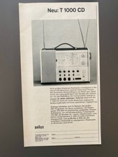 Braun T 1000 CD Weltempfänger Radio 60s retro 1968 Vintage Ad Werbung Reklame