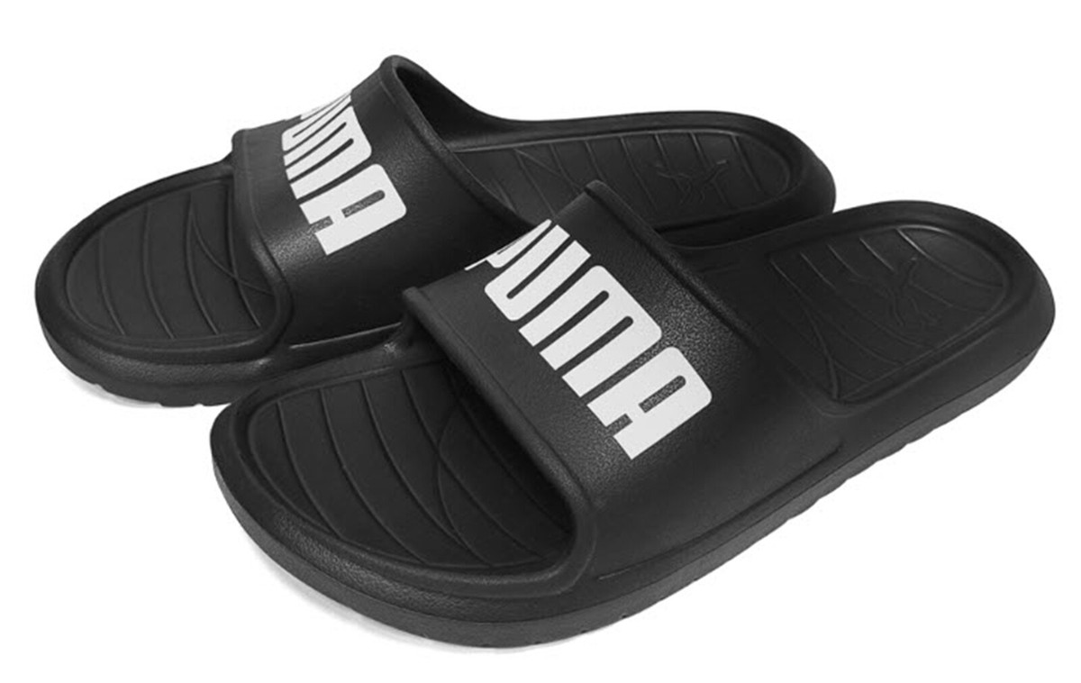 Puma Men Dive-Cat V2 Lite Slipper Run Black Shoes Beach Slide Sandals  37482301 | eBay