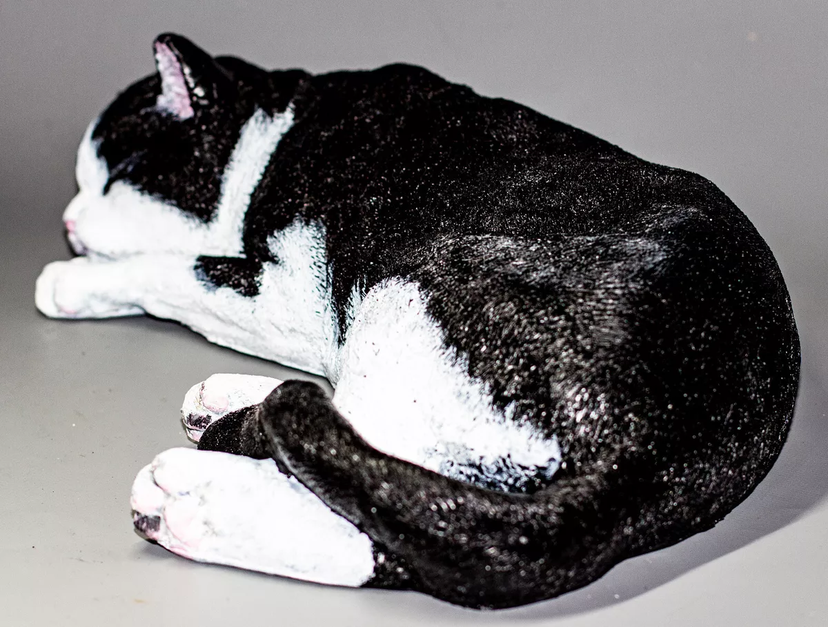 Black and white clearance cat urn