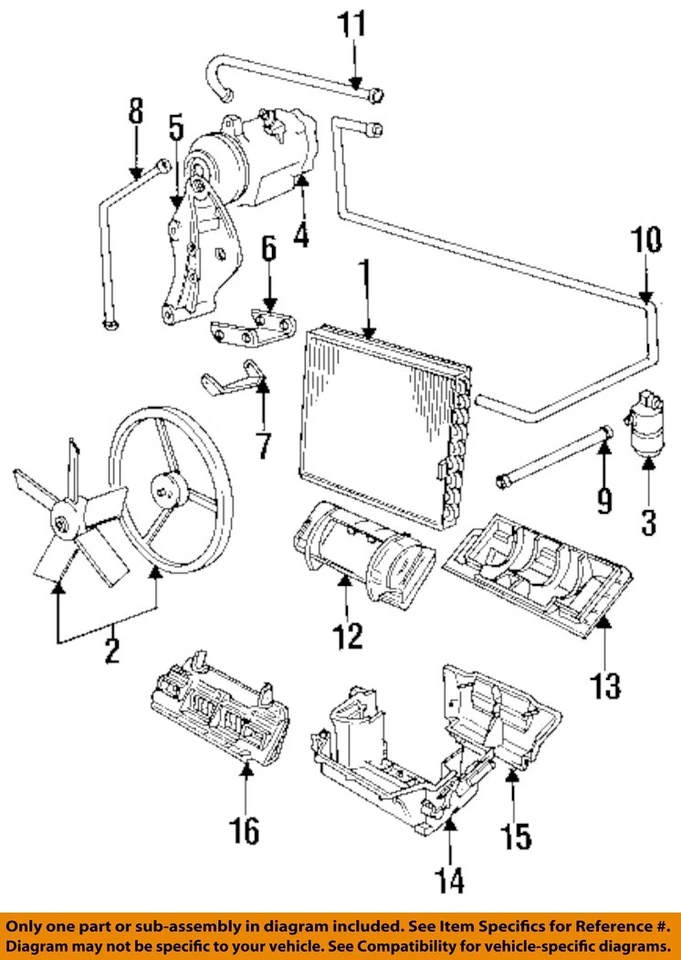 BMW 525I 1989 1990 1991 1992 1993 1994 1995 OEM ventilador de radiador tracción trasera Foto 3 de 4