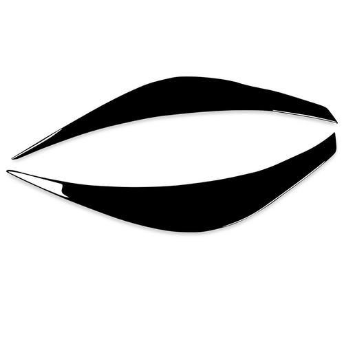 For Hyundai Veloster 11-17 Gloss Black Headlight Eyelid Eyebrow Cover Strip Trim - Picture 2 of 9