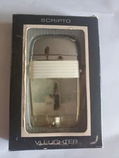 FRESCA COLA VINTAGE LIGHTER SCRIPTO VU MINT SEEM UNUSED SPARKS RARE BOX PAPER