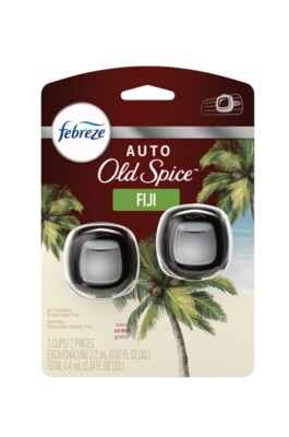 Febreze Car Vent Clip Air Freshener, Old Spice Fiji, Oz