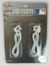 Phillies USB Charge Sync Cables 4 Ft For Apple iPad iPhone iPod Set of 2 New