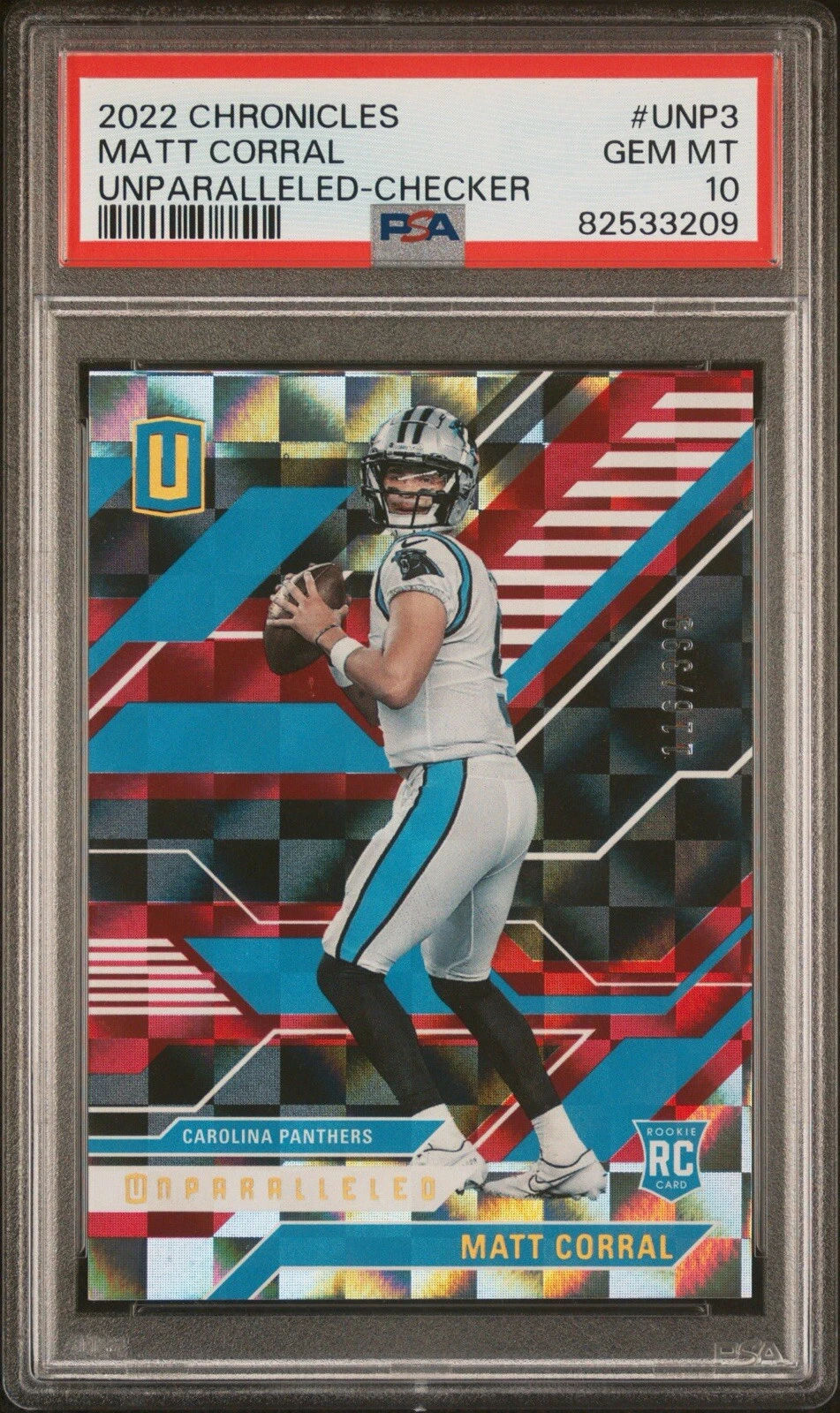 Matt Corral Panini Chronicles Unparalleled #UNP3 Checker