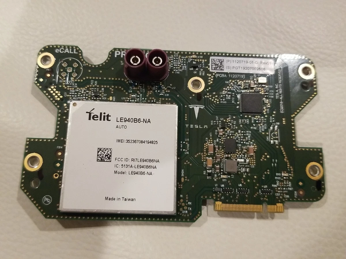 TESLA MODEL 3 TELIT MODEM CONNECTIVITY CARD 1120719-01-D LE940B6 