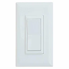 Wirecon Mobile Home/RV White Decorator Wall Switch W/Plate