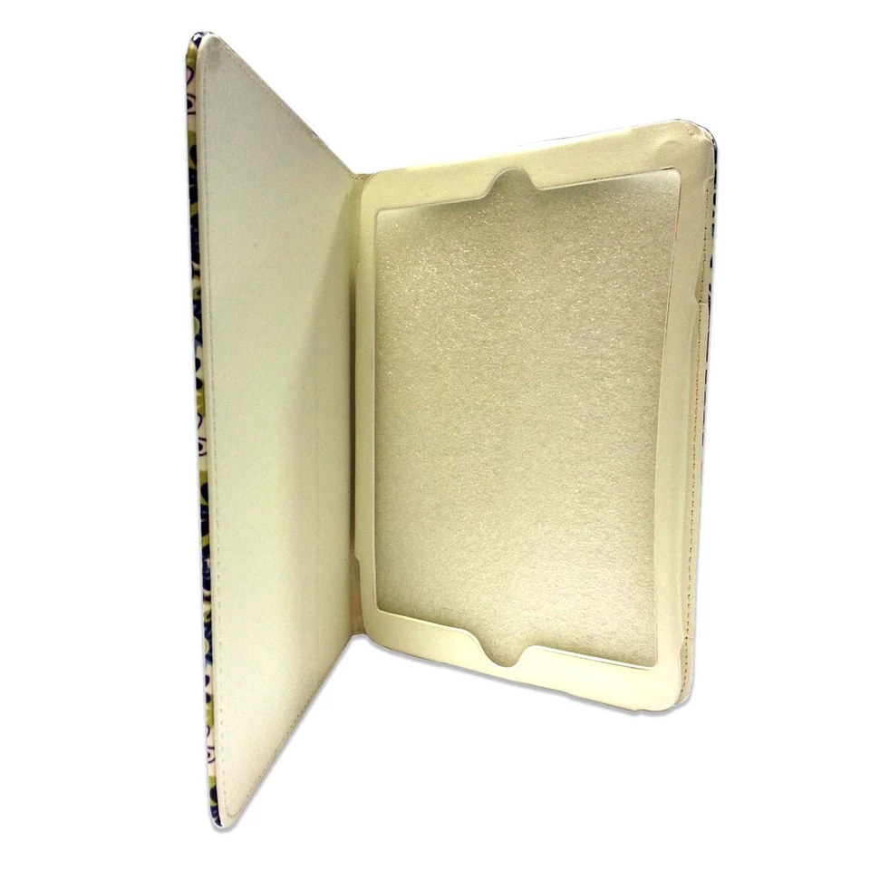 CASE FOR APPLE IPAD 2 IPAD 3 IPAD 4 BLUE WHITE YELLOW FLOWER PU LEATHER COVER - Image 4 of 4