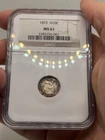1872-P Seated Liberty Silver Half Dime H10C PCGS MS 61! Nice Toning! Type Coin**