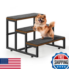 Schody dla psów dla małych psów 3 stopnie Schody dla zwierząt domowych na kanapy i łóżka - max 100 funtów