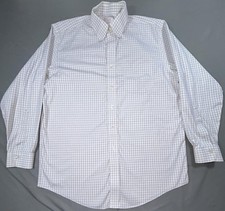Brooks Brothers Shirt Mens 16 34/35 White Check Madison Non Iron Supima Cotton