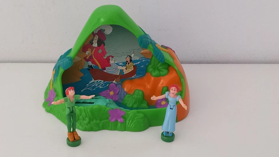 Polly Pocket 💚 Peter Pan 🌱 mit Figuren Disney Magic Kingdom Schloss Hook Cove - Bild 1 von 4