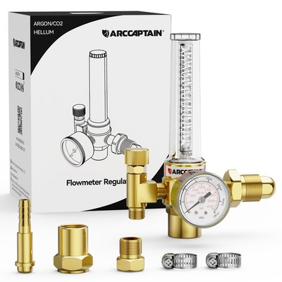 #ad ARCCAPTAIN Argon CO2 Helium Regulator for MIG TIG Gas Welding Pressure Regulator $28.99