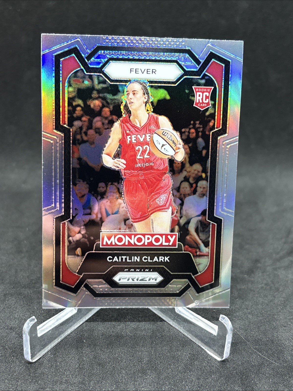 2024 Panini Prizm Monopoly WNBA CAITLIN CLARK Silver Prizm #65 Fever Rookie RC