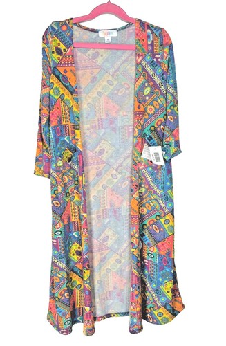 LuLaRoe Girls Long Duster Cardigan Sz 8-10 Lightweight Sweater Layering Soft NWT