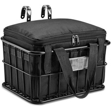 Heavy Duty Metal Bike Basket Large Front Cargo Bag for Adults Ebike Mountain Bic