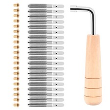20 Pcs Tuning Pin Nails and 20Pcs Rivets,with L-Shape Tuning Wrench,for5771