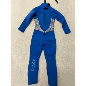 Roxy Girls Syncro Series Back Zip Wetsuit Size 4 Fullsuit 