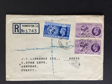 GB 1953 HOMERTON REGISTERED COVER TO ASHTEAD SURREY