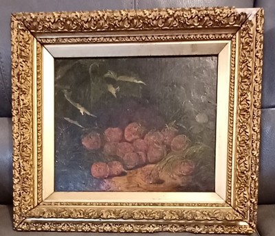 J. Pratt 1870 circa canvas signed oil painting